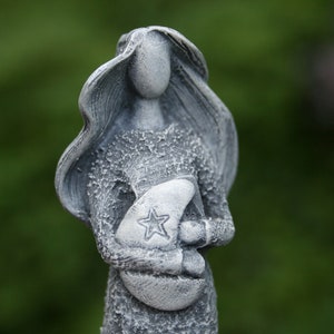 Moon Goddess Statue Beautiful Lunar Goddess Figurine Holding Crescent Moon image 3