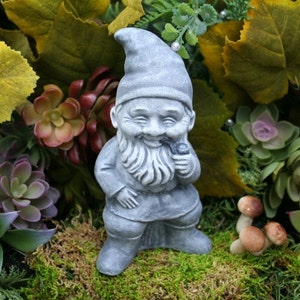 Garden Gnomes Vintage Style German Pipe Smoking Gnome image 1