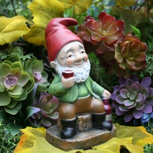 Wine Lover Garden Gnome Red, White & Cheers to Drinking Garden Gnomes image 3