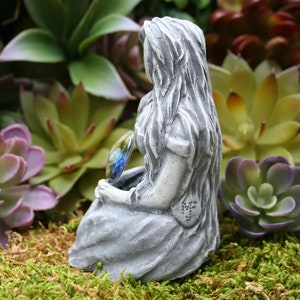 Earth Goddess Statue Gaia Statue 4 Tall Unique Mother Earth Altar Figurine image 4