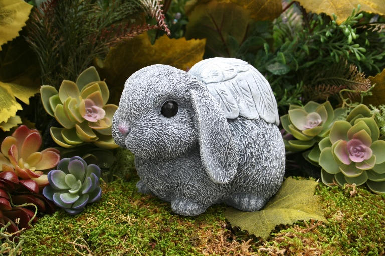 Lop Bunny Angel Statue Rabbit Angels Eared Image