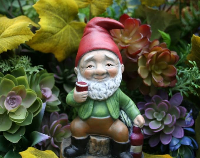 Wine Lover Garden Gnome Red White & Cheers to Drinking Etsy
