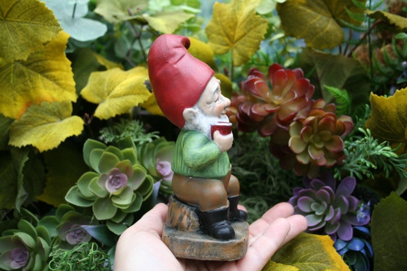 Wine Lover Garden Gnome Red White & Cheers to Drinking Etsy