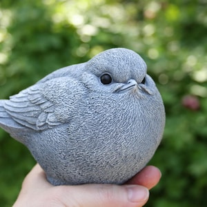 Concrete Bird Statue - Fat Bird Garden Sculpture