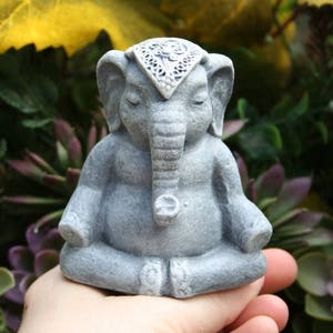 Ganesha Statue - Mini Elephant Statue - Lucky Elephant - Yoga Elephant Statue - Buddha Meditation Altar