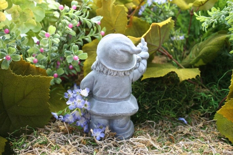 Garden Gnome Flipping The Bird, Concrete Rude Garden Gnomes for Sale image 3