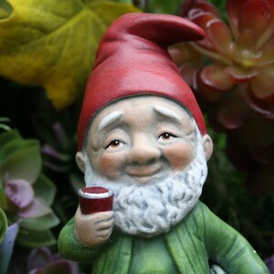 Wine Lover Garden Gnome Red, White & Cheers to Drinking Garden Gnomes image 2