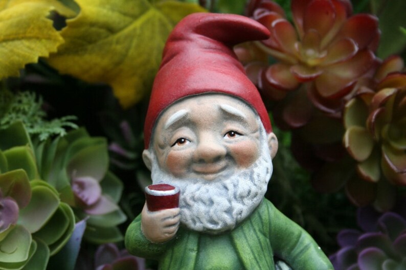 Wine Lover Garden Gnome Red, White & Cheers to Drinking Garden Gnomes image 2