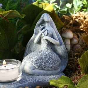 Goddess Mother Earth Statue, Goddess Figurine, Gaia Goddess Altar Candle Holder