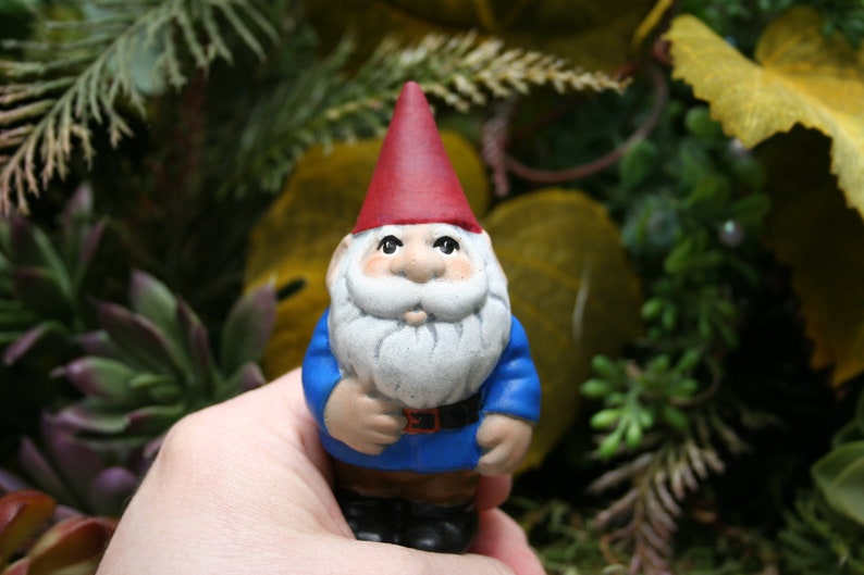 Miniature Garden Gnome Selfie Size Traveling Mini Pocket Gnome image 1