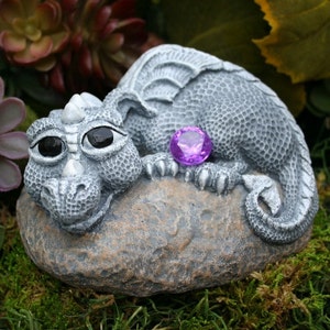 Baby Dragon Statue - Devious Devlin - Garden Decor Outdoor Art