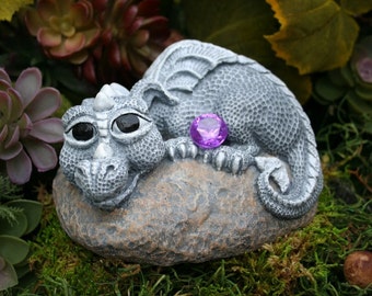 Baby Dragon Statue - Devious Devlin - Garden Decor Outdoor Art