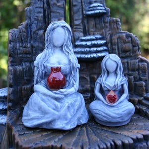Persephone Statue - "Persephone & The Pomegranate" - Greek Goddess of Fertility, Birth and Rebirth