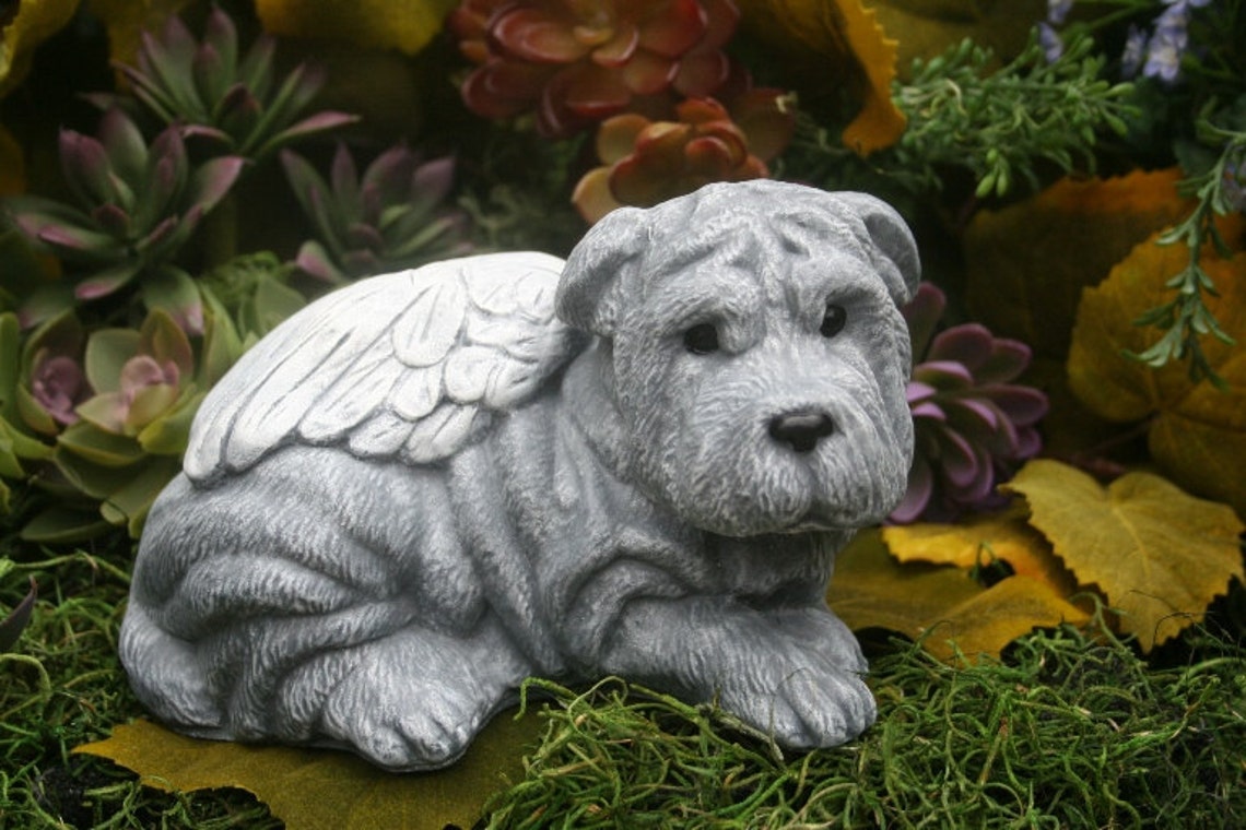 shar pei dog statue