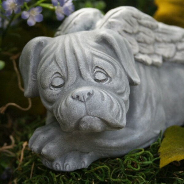 Boxer Dog Angel Statue Etsy