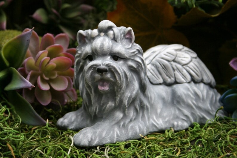 Yorkie Angel Memorial Statue, Yorkshire Terrier, Silky Terrier Dog Angel image 1