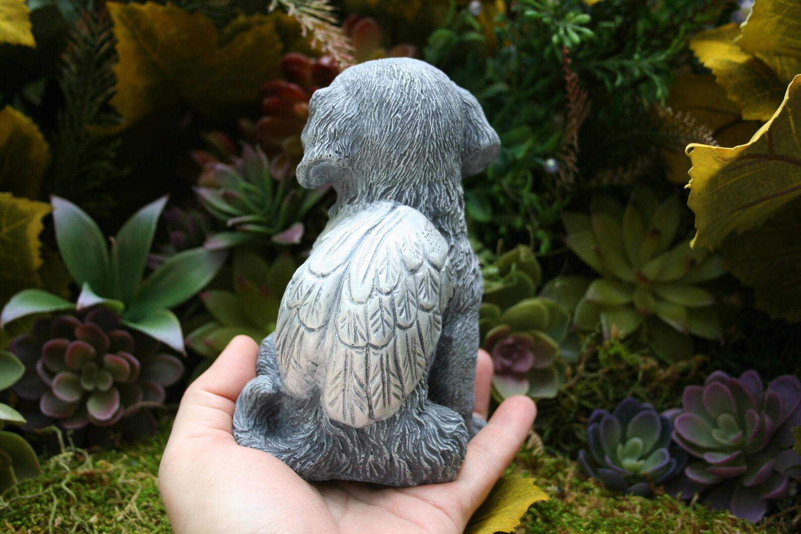 Golden Retriever Angel Dog Statue Concrete Dog Angel Statue Etsy