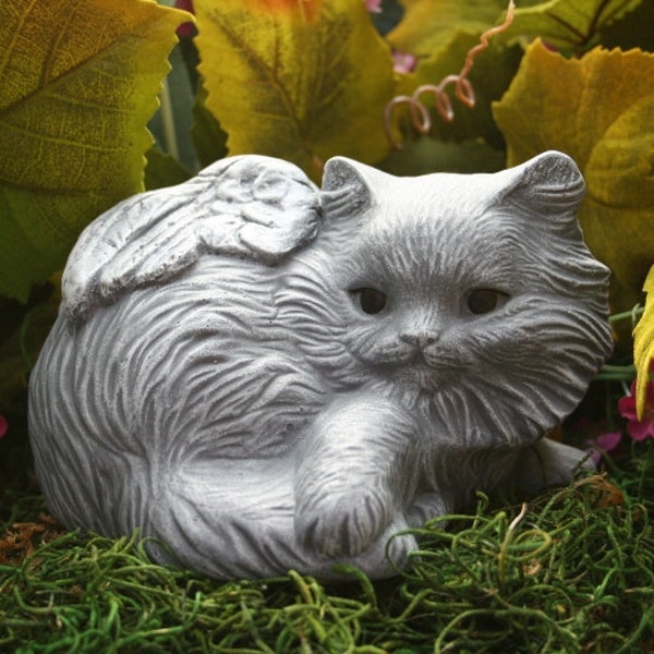 Cat Angel Statue Etsy