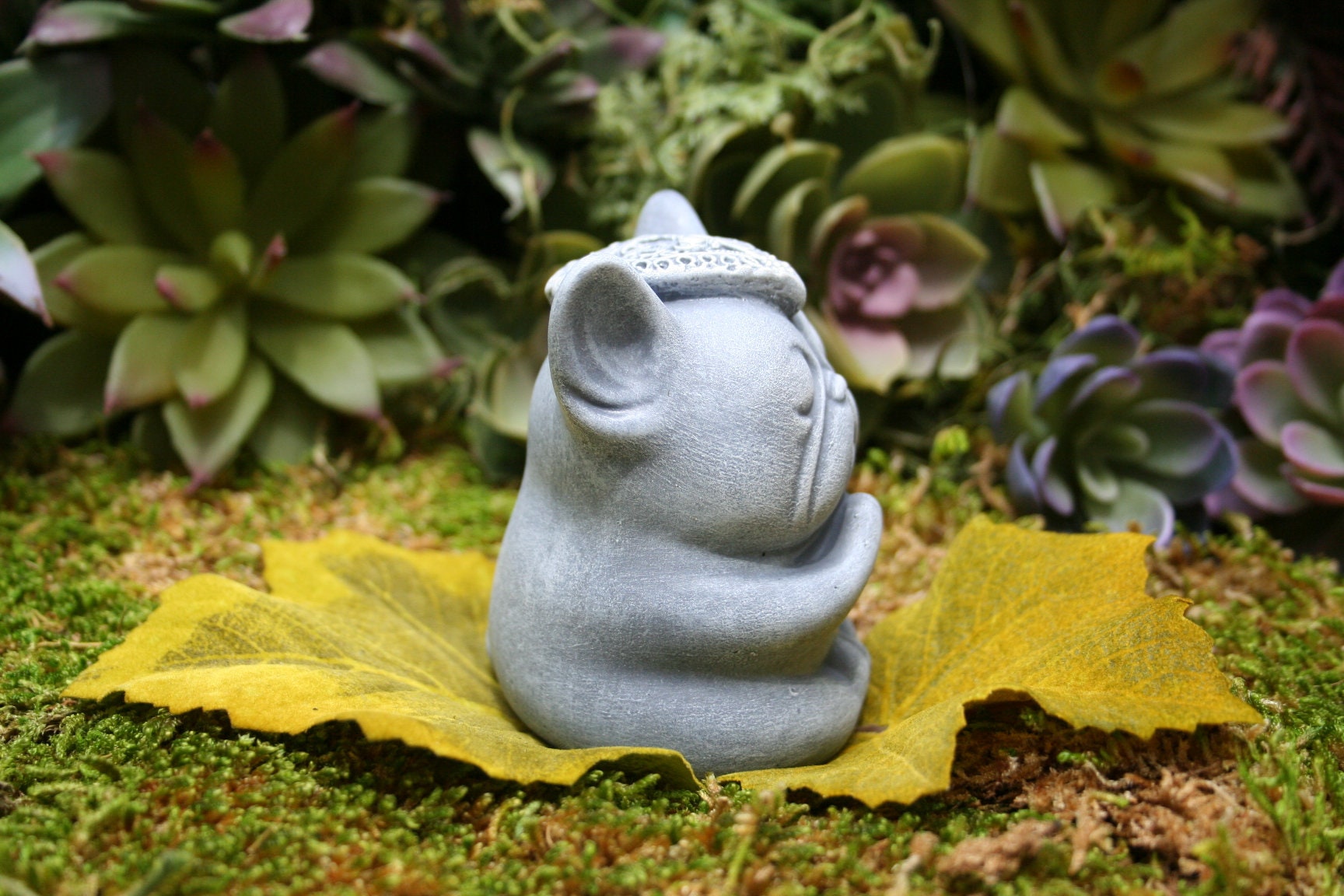 Buddha Dog Statue Mini Meditating French Bulldog Statue Etsy