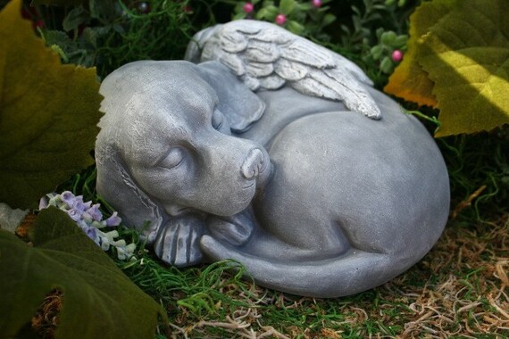Dog Angel Statue Beautiful Pet Memorial Garden Sculpture Dog Angel Statue Beautiful Pet Memorial, Pet Memorial Garden Statues