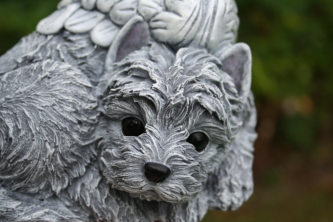 Buy Terrier Angel Dog Statue, You Choose Eyes Open or Closed, West  Highland, Westie, Cairn, Skye, Yorkshire, Yorkie, Mixed Breed Online in  India