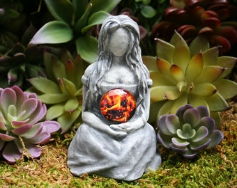 Hestia Goddess Statue - Hestia Keeper of The Flame, 4" Tall, Greek Goddess of the Hearth, Home & Family