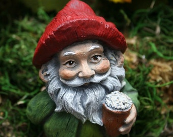 Beer Drinking Gnome - Funny Naughty Concrete Garden Gnome with Beer Mug