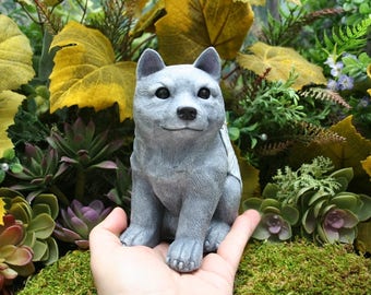 Shiba Inu Angel Dog Statue - Shiba-Inu Dog Memorial - Concrete Dog Angel Sculpture