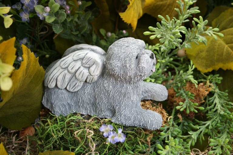 Dog Angel Statues Dog Memorials Mixed Breed Terrier Shih Etsy