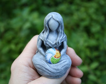 Goddess Statue of the 4 Elements - Earth, Fire, Air and Water - Mini Elemental Goddess 3" Tall