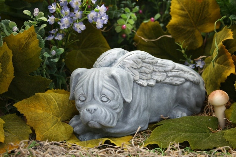 Boxer Angel Dog Statue Boxer or Bull Mastiff Concrete Statue Etsy