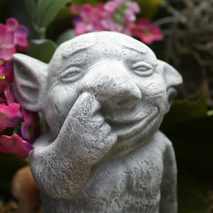 Handmade Troll Statue - Meet Nucky The Nosepicker