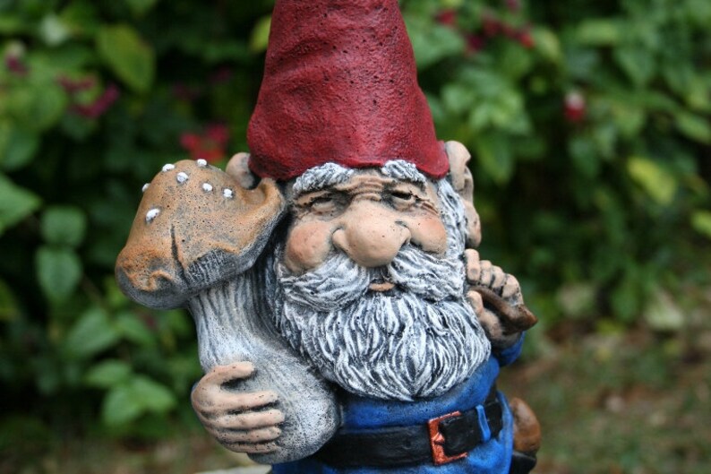 Garden Gnome LARGE 16 Inches Tall Solid Concrete | Etsy