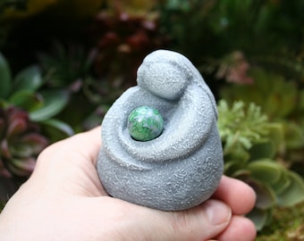 Mother Earth Goddess Statue - Gaia Statue Cradling the World in Her Arms