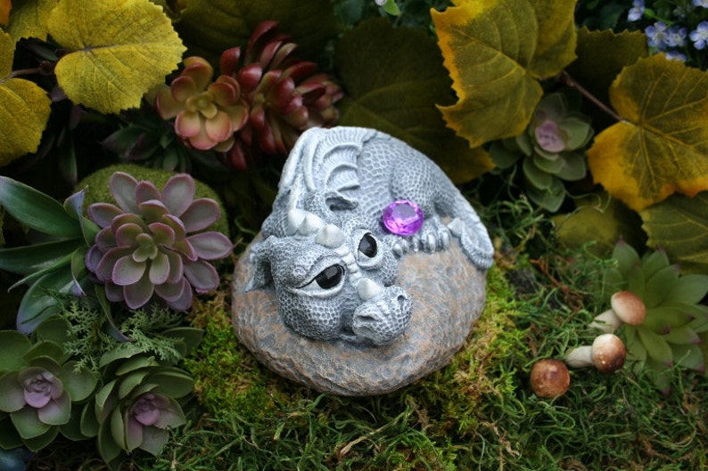 Baby Dragon Statue Devious Devlin Garden Decor Outdoor Art image 3