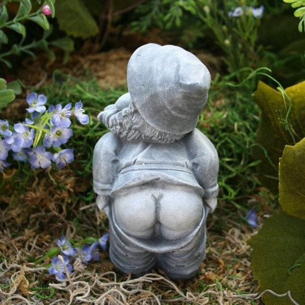 Gnome Mooning -  Funny Rude Garden Gnome