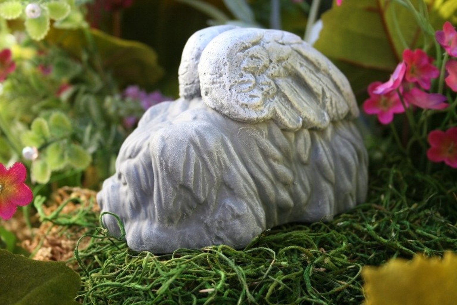 Dog Angel Statues Dog Memorials Shih Tsu Lhasa Apso Etsy
