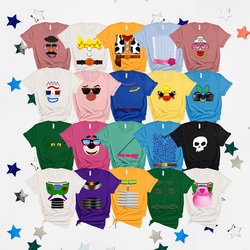 Toy Costume Inspired matching Shirt, Halloween Costume For Family Group T Shirt, Toy Characters Gifts, Birthday Family Trip Tee