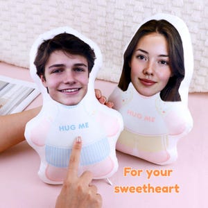 Custom Face Plush Pillow｜Personalized Photo Diy Humanoid Cushion｜Personalized 3D Pillow with Face｜Funny Birthday Gift For Him & Her