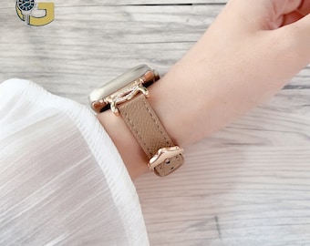 Handmade Apple Watch leather strap - premium quality, stylish and durable - perfect gift for Apple Watch lovers - multiple colors