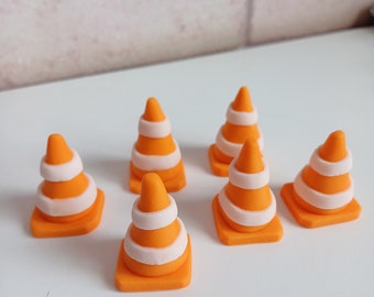 Traffic cone Edible Fondant Cake Toppers
