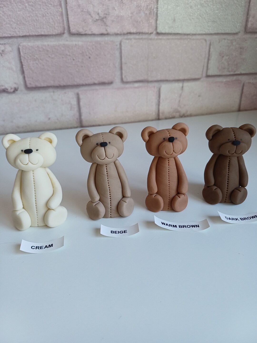 Teddy Bear Edible Fondant Cake Topper - Etsy