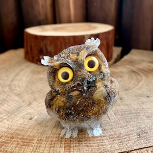 Lovely Crystal Owl Carving, Gemstone Birds Figurine Decor, Healing Crystal Animals Home Decor, Crystal Gifts For Friends.