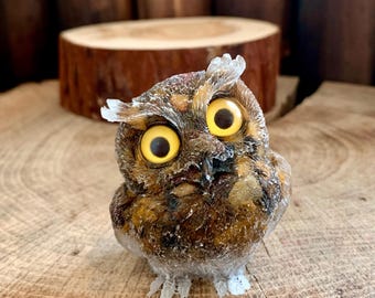 Lovely Crystal Owl Carving, Gemstone Birds Figurine Decor, Healing Crystal Animals Home Decor, Crystal Gifts For Friends.
