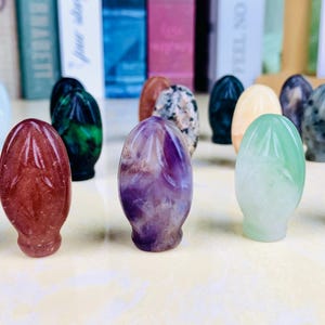 1.4inches Natural Crystal Source of Life Carving, Gemstone Source of Life Sculpture Desk Top Decor, Healing Crystals Gifts Decor For Her.
