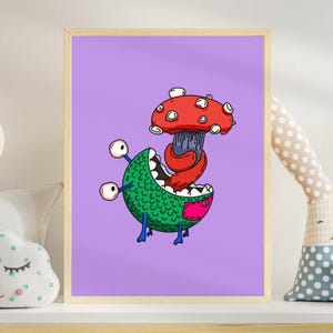 Lindo monstruo clipart para niños / Divertido dibujo PNG para imprimir en camisetas / Descarga digital con fondo transparente