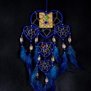 Heart-Shaped Dreamcatcher 12 cm | Multi-Tier Seashell & Feather Wall Hanging | Boho Bedroom Décor | Wholesale Custom Orders USA-EU