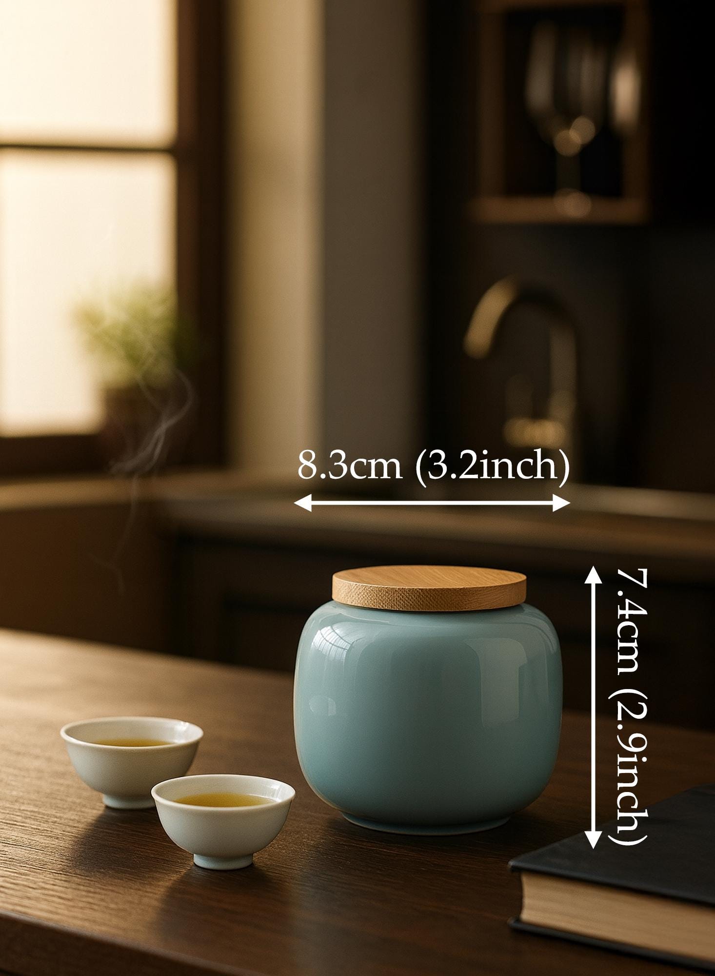 手作り陶器製茶筒｜竹蓋の磁器瓶 - Etsy 日本
