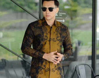 Handmade Slim Fit Cotton Print Shirt: Long or Short Sleeve
