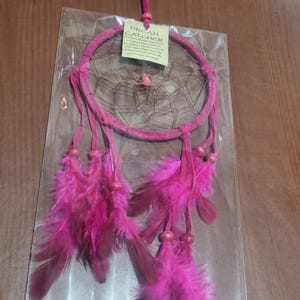 Colorful Feather Dreamcatcher: 12cm Cotton Boho Wall Hanging